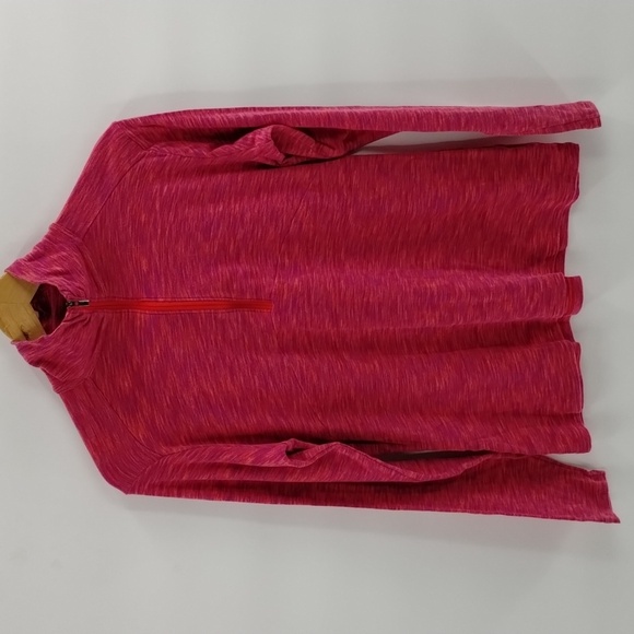 Columbia pink purple orange  slub pullover mock 1/4 zip jacket size XL - Picture 1 of 7